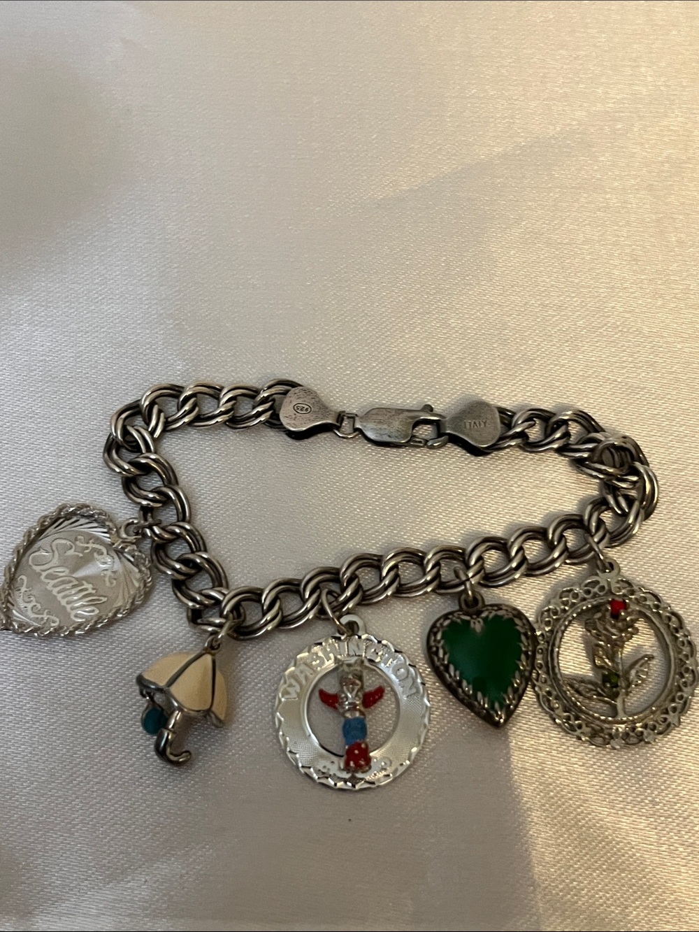Charm bracelet with one Victorian charm